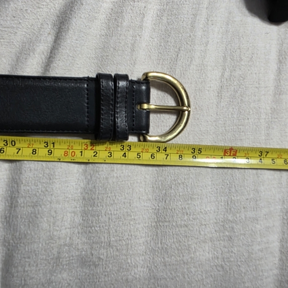 COACH Vintage Navy Leather Belt 1” Medium 8500 Brass Buckle Made USA Preppy - Picture 1 of 7